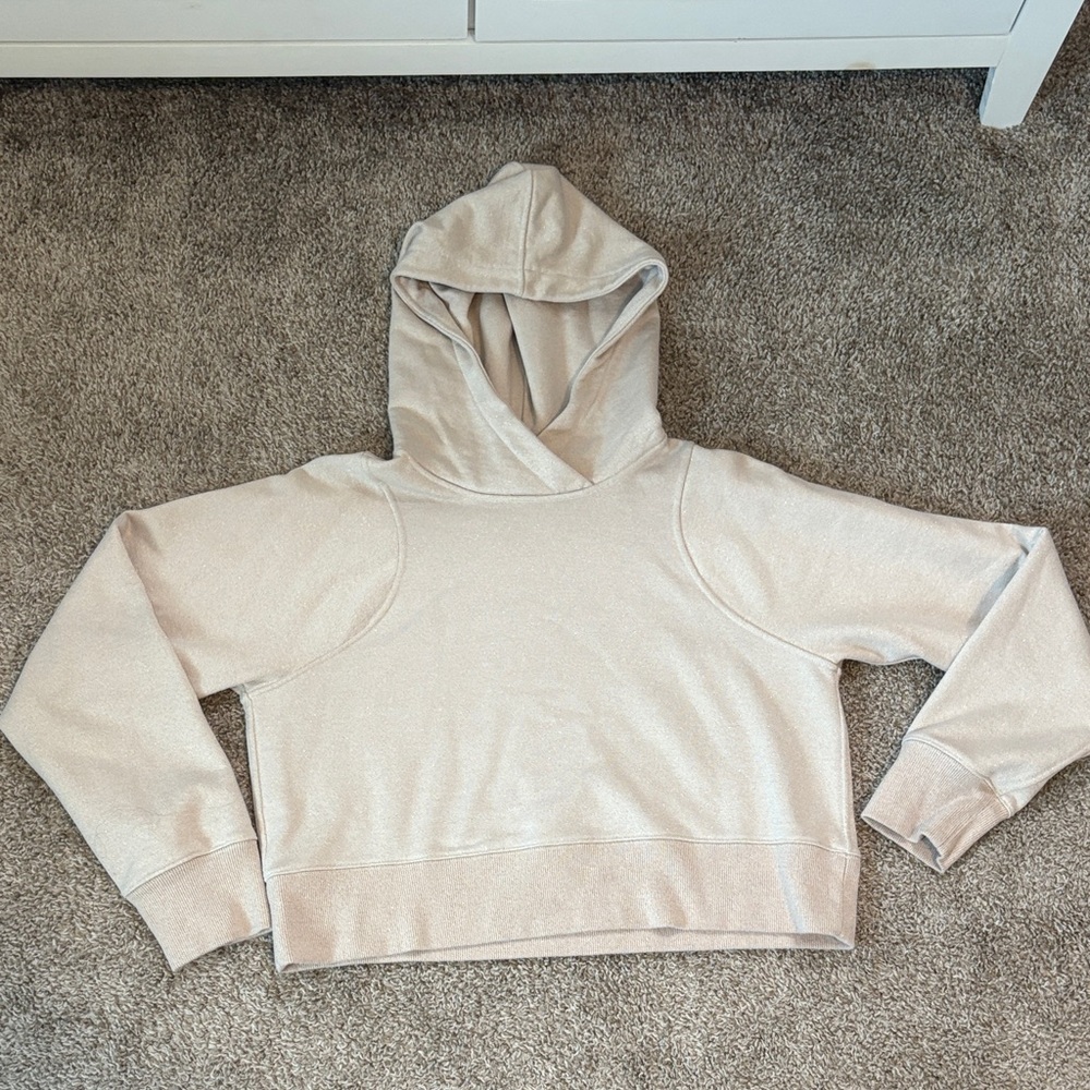 Lululemon Women’s Loungeful cropped Hoodie Spark Bone/Beige- small